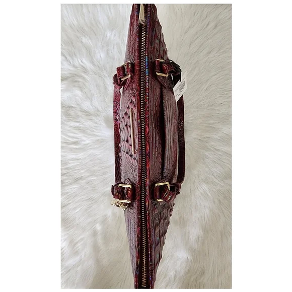 NWT Brahmin Medium Asher Sangria Melbourne Tote/dustbag - Picture 7 of 12